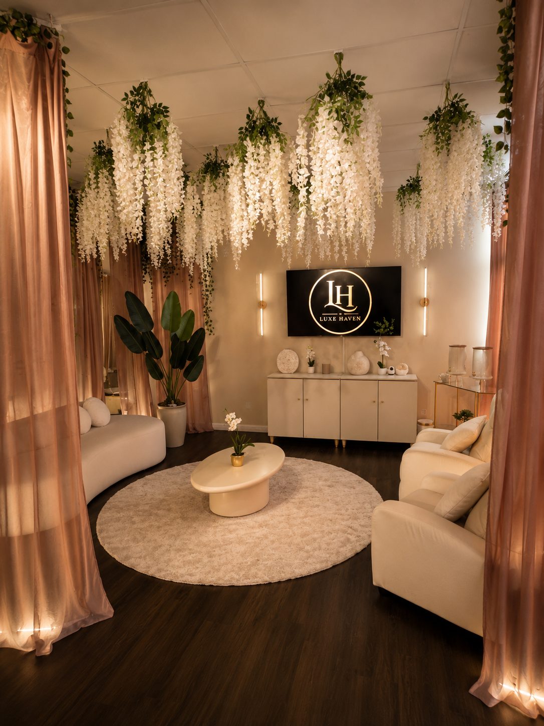The Luxe Haven treatment lounge