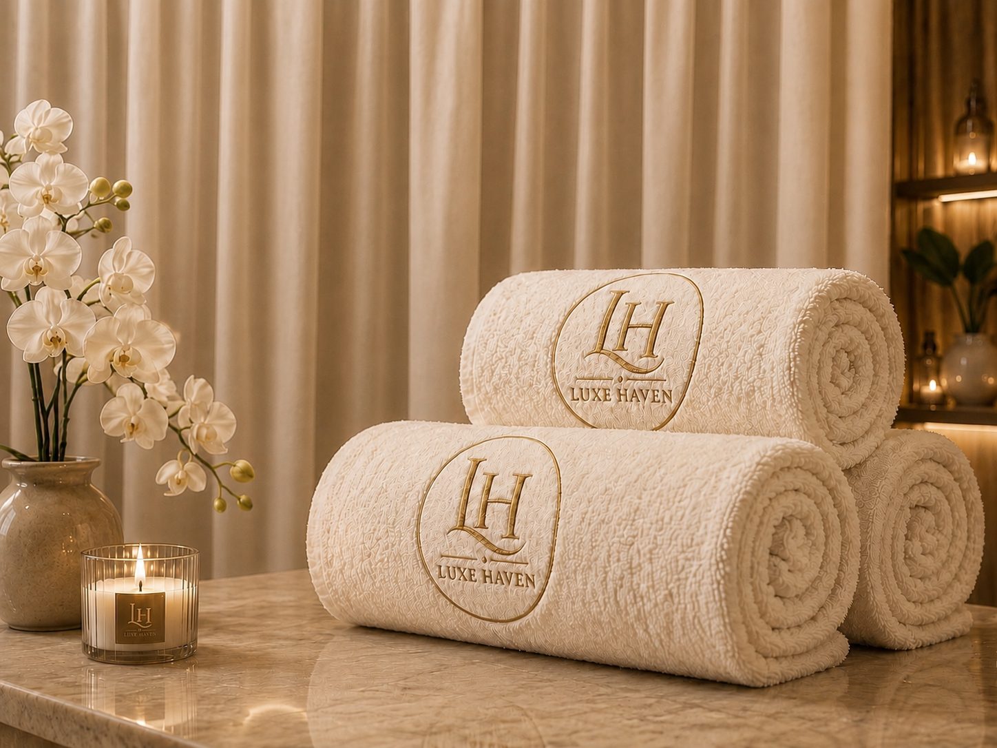Warm towels and candlelight